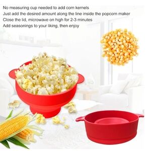 Silicone popcorn maker